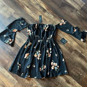 Lulus off the shoulder long sleeve dress